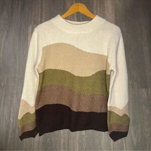 Fortune + Ivy Colorblock Knit Sweater | Size Small